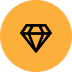 diamant sur fond jaune